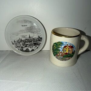 German Beer Stein & Decorative Small Plate.